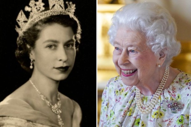 Queen Elizabeth II at her Coronation Day and the Monarch 70 years later.