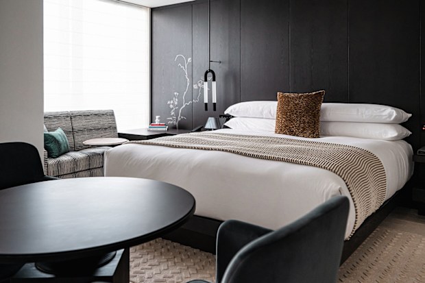 The King Premium Room came complete with a plush bed and blackout blinds.