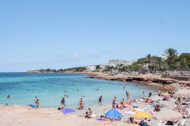 Caló des Moro beach in San Antonio Spain