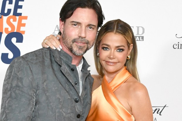 LOS ANGELES, CALIFORNIA - JUNE 02: (L-R) Aaron Phypers   and Denise Richards attend the Race To Erase MS 30th Anniversary Gala at Fairmont Century Plaza on June 02, 2023 in Los Angeles, California. (Photo by Jon Kopaloff/Getty Images)