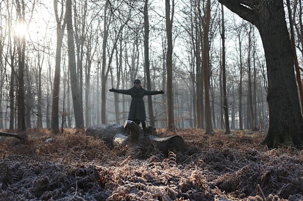 The Princess of Wales pictured in the woods in Windsor to mark World Cancer Day, 2025, in a photograph taken by Prince Louis.