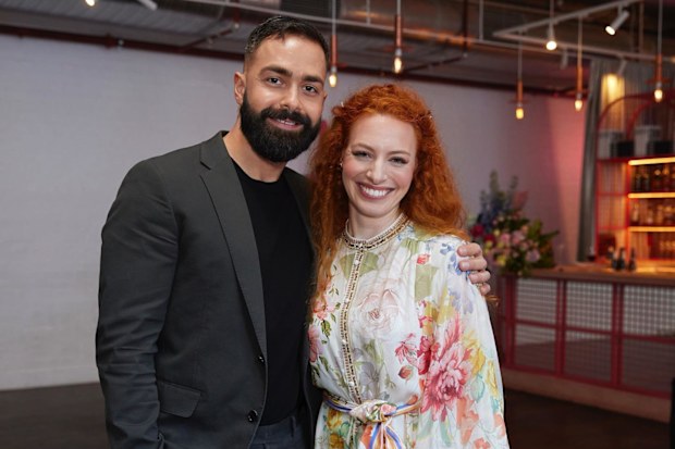 Emma Watkins with designer Jaimie Sortino.