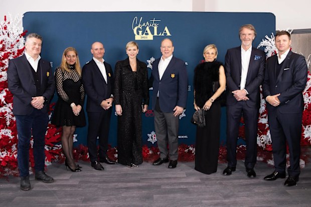 The royal couple of Monaco at a charity gala in February 2024.