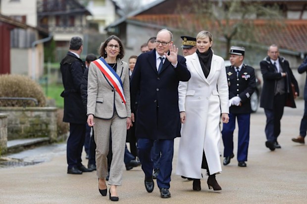Prince Albert and Princess Charlene of Monaco arrive in Alsace, France.