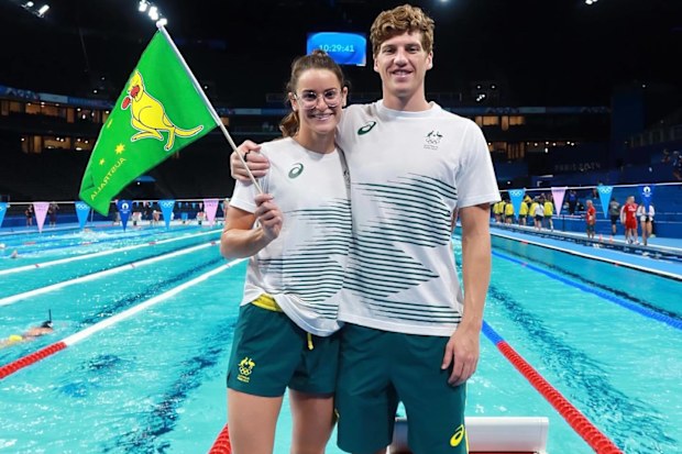 Australian Olympian Kaylee McKeown with boyfriend and fellow swimmer Brendon Smith.