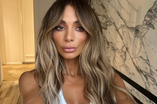 Nadia Bartel shows off her long hair.