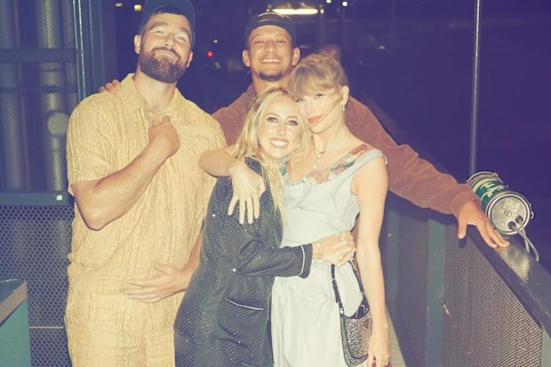 Taylor Swift, Travis Kelce, Patrick Mahomes and Brittany Mahomes