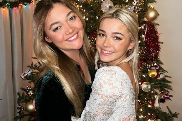 Julz and Olivia Dunne pose together over Christmas.