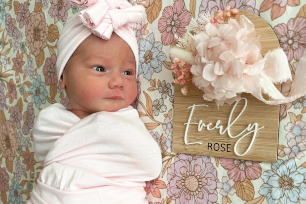 Riarne Marwood and Chaz Mostert's baby Everly Rose