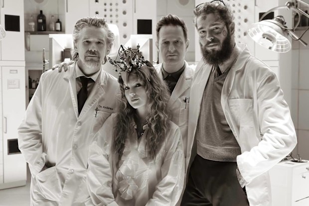 Ethan Hawke and Josh Charles in Taylor Swift's Fortnight music video