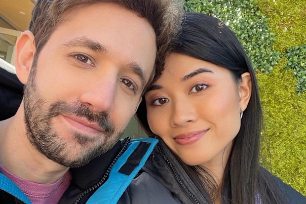 David Lautman and Megan Li Wang met on the set of a TV ad in 2022.