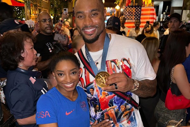 Simone Biles and Jonathan Owens