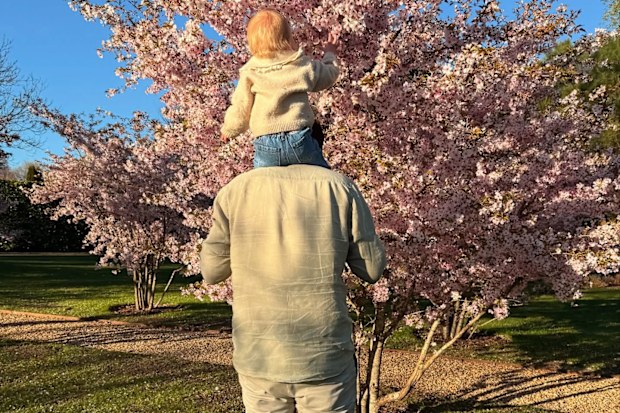 Alexander 'Alick' Dru with baby Elodie