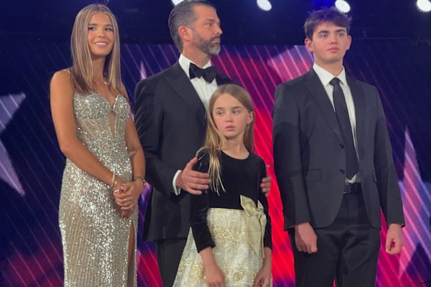 Kai Trump with father Donald Trump Jr., brother Donald Trump III, and sister Chloe.