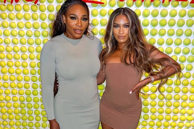 Ayan Broomfield with Serena Williams after filming King Richard.
