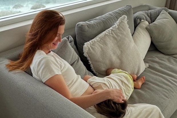 Bonnie Wright with first child Elio announcing second pregnancy