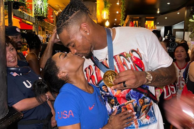 Simone Biles and Jonathan Owens