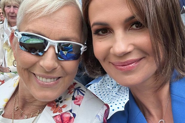Julia Lemigova and Martina Navratilova