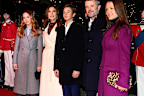 Queen Mary and King Frederik of Denmark with Princess Josephine, Prince Vincent and Princess Isabella at the premier of The Nutcracker at Tivoli in Copenhagen, December 1 2024.