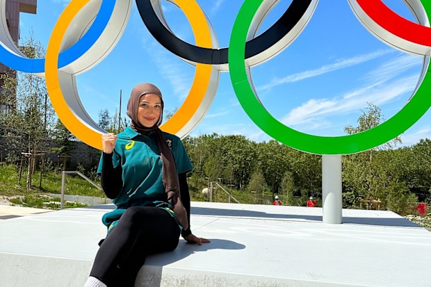 Australian Olympic boxer Tina Rahimi at Paris 2024.