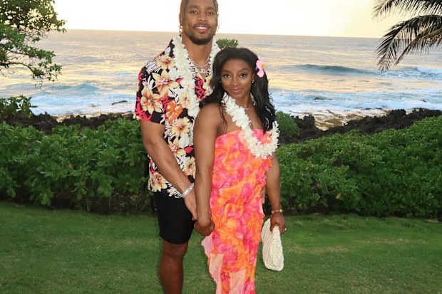 Jonathan Owens and Simone Biles