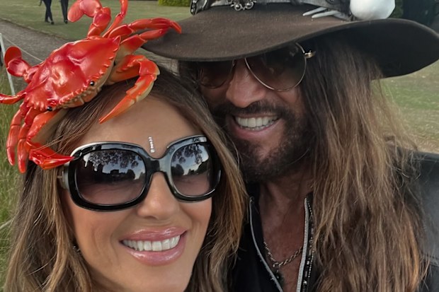 Elizabeth Hurley birthday tribute to Billy Ray Cyrus