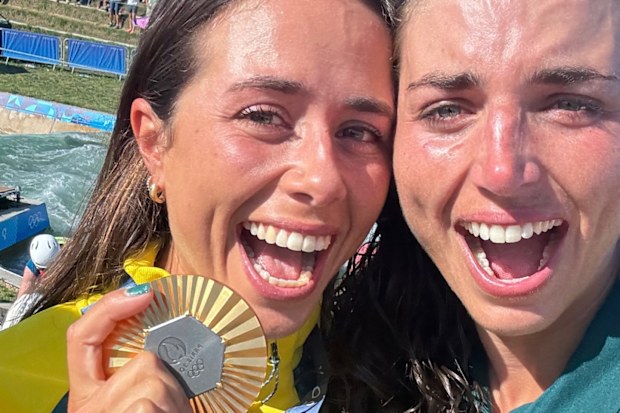 Australian Olympians Jess and Noemie Fox at Paris 2024.