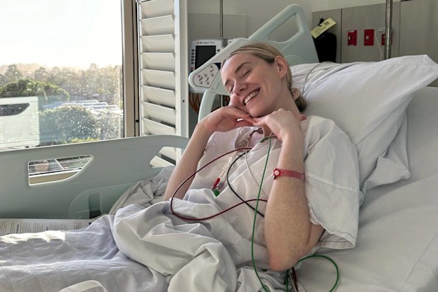 Steph Kelly in hospital.