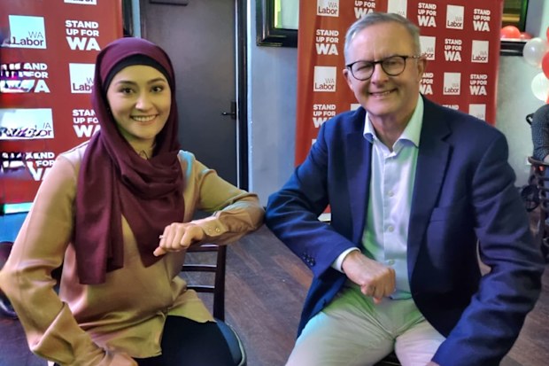 Fatima Payman and Anthony Albanese