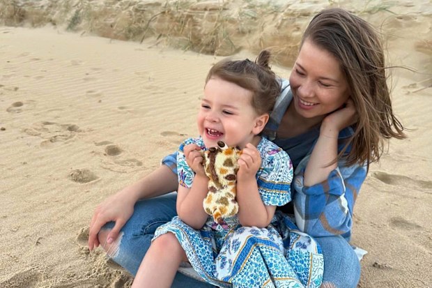Bindi Irwin with her daughter Grace Warrior Irwin Powell.