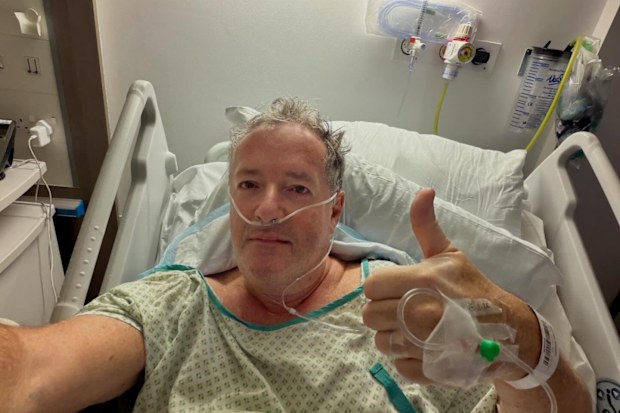 Piers Morgan reveals he is in hospital and underwent hip replacement surgery after a fall