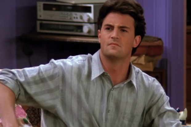 Matthew Perry as Chandler Bing from Friends.