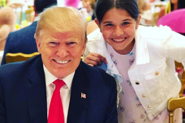 Kai Trump with her grandfather former President Donald Trump.