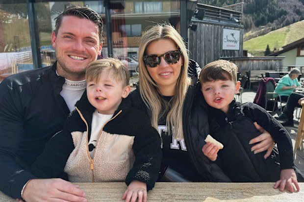 Tom Heuts, Victoria Verstappen, and their sons Lio and Luka