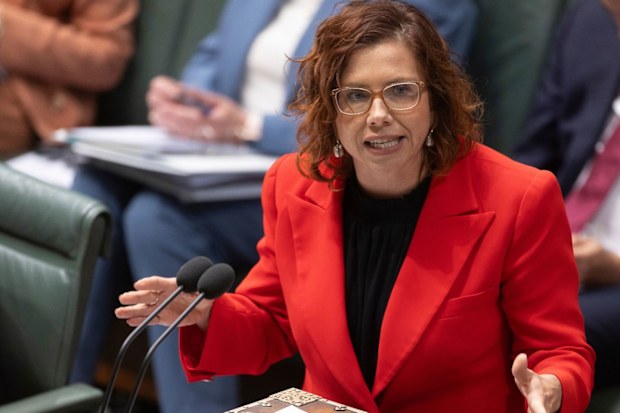 Minister for Social Services Amanda Rishworth during Question Time at Parliament House in Canberra on Wednesday 11 September 2024. fedpol Photo: Alex Ellinghausen
