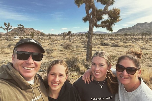 Danielle and Greg Ozelins and their children