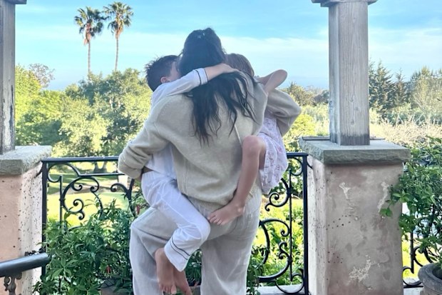 Meghan, the Duchess of Sussex, with Prince Archie and Princess Lilibet in a post shared to Instagram on Mother's Day, 2025.