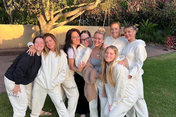 Ashley Tisdale, Meghan Trainor and Hillary Duff pictured together mum group