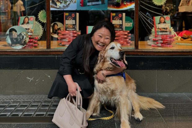 Nagi Maehashi (RecipeTin Eats) and her dog Dozer