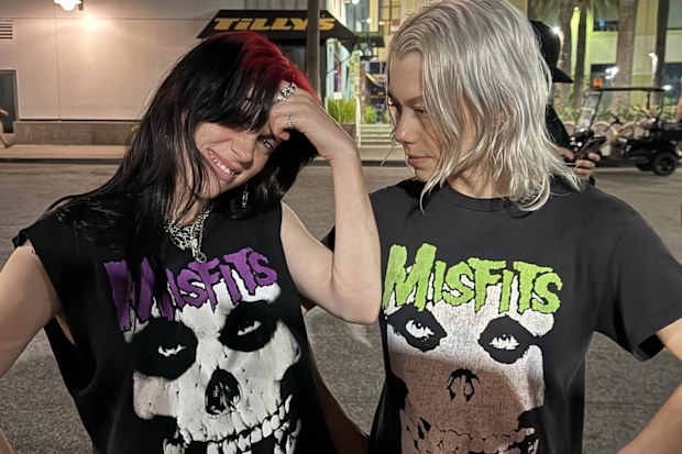 Billie Eilish pictured with Phoebe Bridgers.