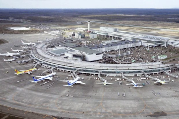 An aerial shot of New Chitose Airport in Hokkaido, Japan. Kyodo News/Getty Images
