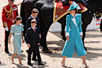 (left to right) Princess Charlotte, Prince Louis, Prince George and the Princess of Wales during the Trooping the Colour ceremony at Horse Guards Parade, central London, in celebration of King Charles III's official birthday. Picture date: Saturday June 14, 2025. (Photo by Jonathan Brady/PA Images via Getty Images)
