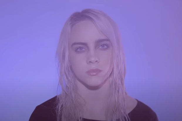 Still from the official music video for Ocean Eyes by Billie Eilish.