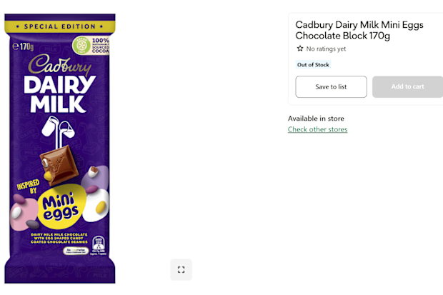 Cadbury Dairy Milk Mini Eggs Chocolate Block 