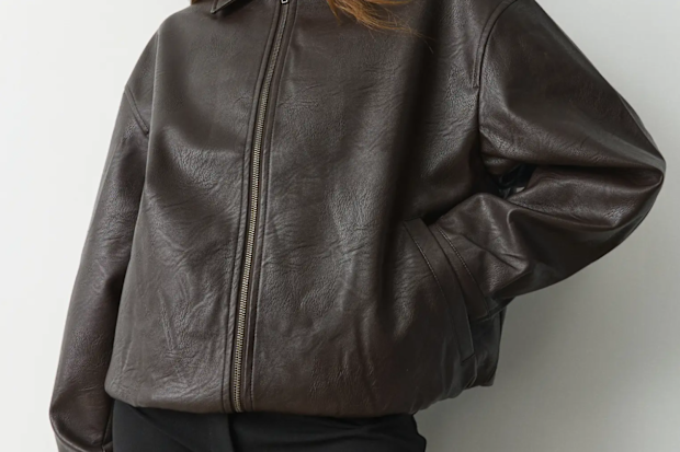 Glassons oversized leather bomber jacket