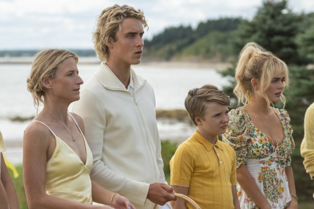 Candice King, Caitlin FitzGerald, Mamie Gummer, Joseph Zada, Esther McGregor, Shubham Maheshwari in We Were Liars on Prime Video