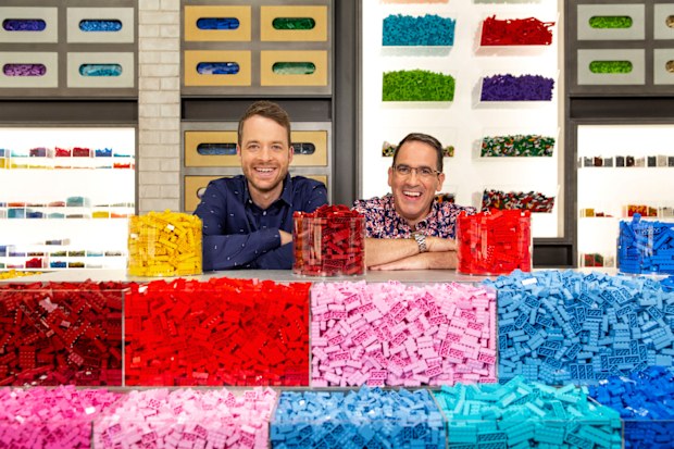 Hamish Blake and Brickman on LEGO Masters
