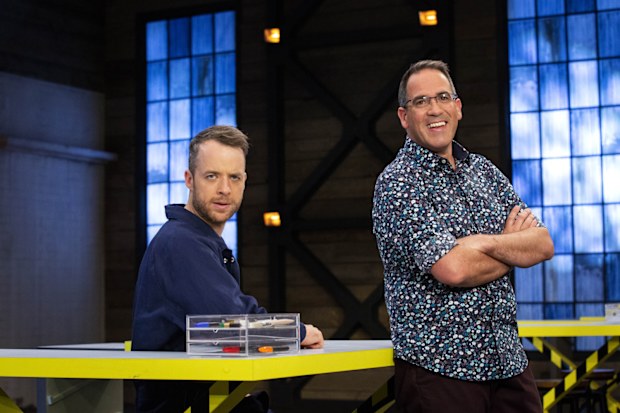 Hamish Blake and Brickman on LEGO Masters