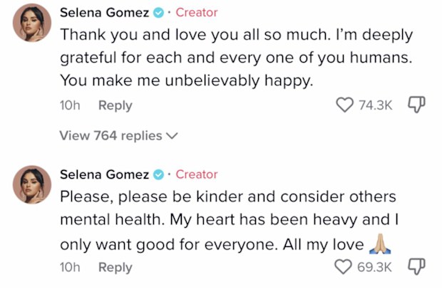 Selena Gomez urges fans to show 'kindness' as rumoured feud with Hailey Bieber reignites.
