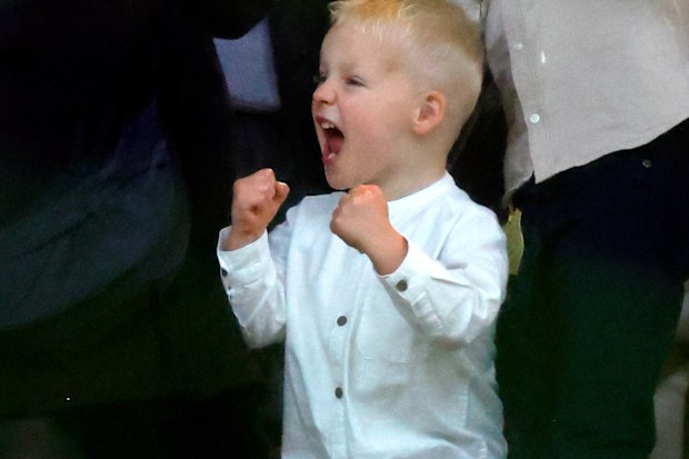 Lucas Tindall at the New Year's Day Racing Meet at Cheltenham Racecourse on January 1, 2025.